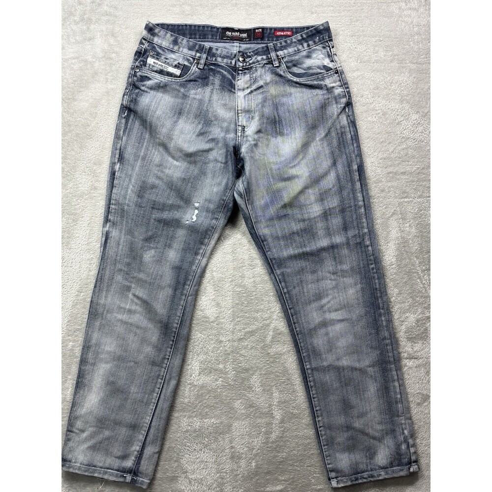 Ecko Unltd Men’s Jeans Size 36 Athletic Fit Light Wash Rawthentic Distressed